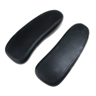 New Leather Armpads Caps for Herman Miller Classic Aeron Chair Black 1 Pair