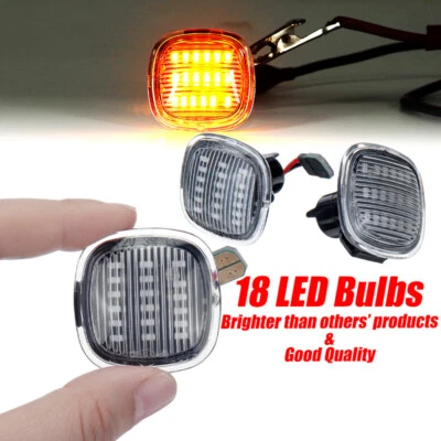 For Audi A3 A4 D2 A8 B5 Clear Lens Amber LED Turn Signal Side Marker Light Lamp - Image 1 of 4