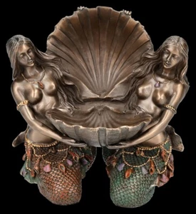 Jugendstil Meerjungfrauen Figuren mit Muschel - Bild 1 von 7