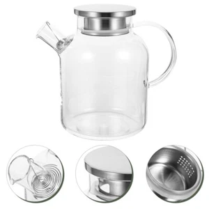 Clear Dispenser Kitchen Glass Pitcher Water Filter Pitcher Home Friends - Picture 1 of 12