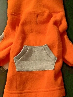 Brand New Dickens' Closet Tiny Halloween/Orange Trimmed in Gray  Dog Coat - Image 1 of 4