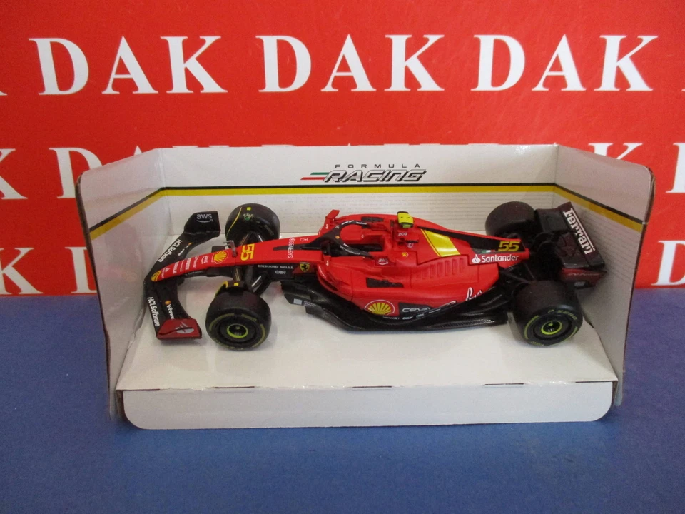 Die cast 1/43 Modellino Auto F1 Ferrari SF-23 Monza GP 2023 C. Sainz NP Burago
