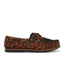 TIMBERLAND MEN'S CLASSIC BOAT SHOE BRN LEOPARD LEATHER A5YYB ALL SIZES