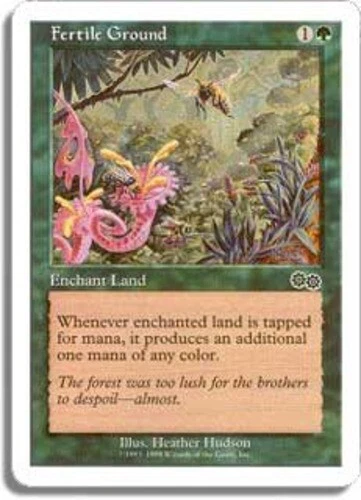 Fertile Ground ~ Damaged Battle Royale MTG Magic UltimateMTG Green Card - Image 1 of 1