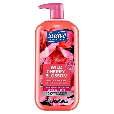 Suave Essentials Gentle Liquid Body Wash, Wild Cherry Blossom, 30 oz - Image 1 of 4