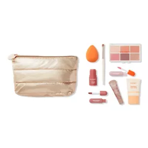 Ulta Beauty 9 Pcs Deluxe Samples Gift Set Gold Puff Bag - Picture 1 of 5