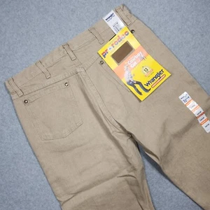 Wrangler Jeans Mens 34X38 Cowboy Cut Western Rodeo Heavyweight Denim 13MWZ Tan - Picture 1 of 15