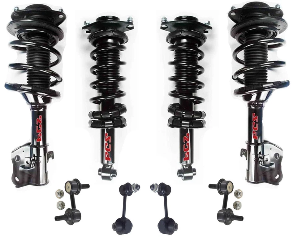 Kit completo de apoio de suspensão dianteiro e traseiro mola helicoidal e barra oscilante link para Subaru WRX 2,5L - Imagem 1 de 4