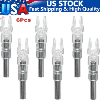 6pcs .244"/6.2mm Illuminated Lighted Nocks for Arrows Inside Diameter Led Nocks - Image 1 of 4