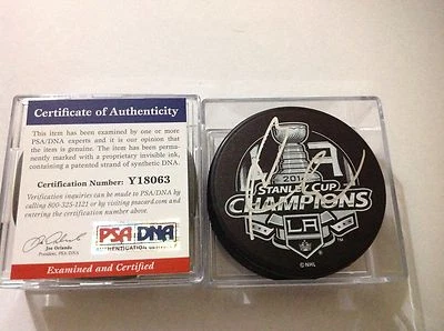 Marian Gaborik Signed 2014 Stanley Cup Kings Puck PSA DNA COA Autographed a - Изображение 1 из 3