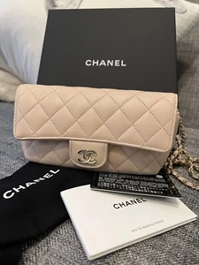 Chanel Pink Caviar Classic Glasses Case On Chain Clutch CC Shoulder Crossbody - Picture 1 of 12