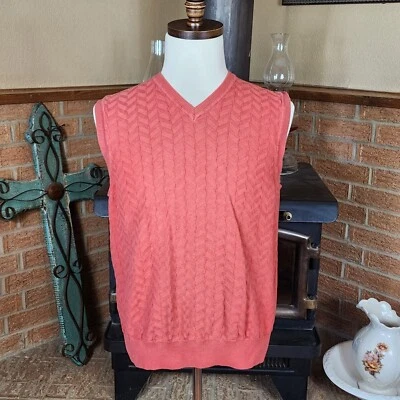 Alan Flusser Sweater Vest Herringbone Pattern Size XL - Image 1 of 4