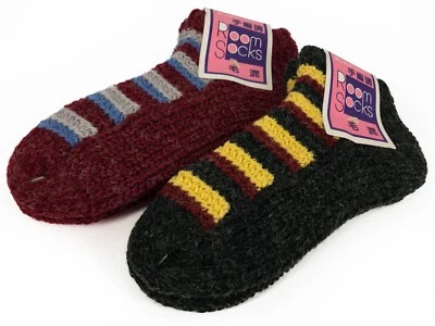 Juego de 2 pares de calcetines japoneses de punto de lana vintage sin usar tamaño: 22-24 cm: 20 de diciembre-A Foto 1 de 2