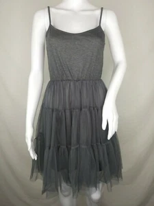 O2 Collection Kleid klein grau Tüll Rüschen Tutu Urlaub Stretch ärmellos gebraucht, in einwandfreiem Zustand - Bild 1 von 12
