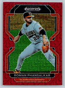 Roman Phansalkar 2022 Panini Prizm Draft Red Mojo #PDP208 Oklahoma State - Picture 1 of 2
