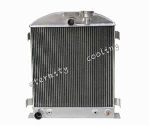 3 Row Aluminum Radiator Fit 1933-38 Ford Model 81A 85 78 48 40 FORD ENGINE