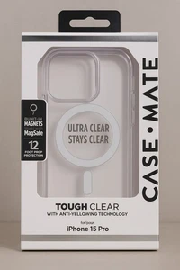 Case-Mate Tough Clear MagSafe iPhone 15 Pro Hülle 12FT Fallschutz AntiGelb - Bild 1 von 4