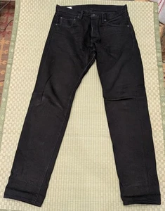 Tanuki Japan BK4324HT 15,5 Unzen Selvedge schwarz Denim High Tapered Jeans Herren Gr. 33 - Bild 1 von 9