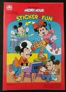 Divertido libro para colorear pegatina Mickey Mouse 2191-5 1988 libro dorado nuevo retro Disney - Imagen 1 de 9