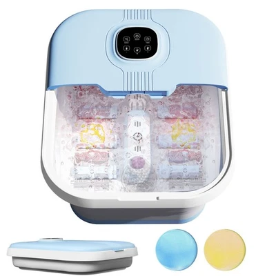 Collapsible Foot Spa Massager Foot Bath Soak Tub with Heat Bubble Massage Beads - Image 1 of 4