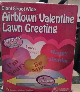 Corazones de conversación Gemmy DÍA DE SAN SAN VALENTÍN INFLABLES 8 pies de ancho iluminados - Imagen 1 de 5