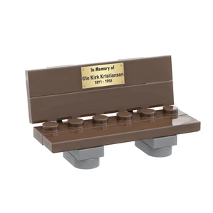 Loving Memory Bench - Custom Set - Custom Printed - Brick City -  Minifig Scale - Picture 1 of 1