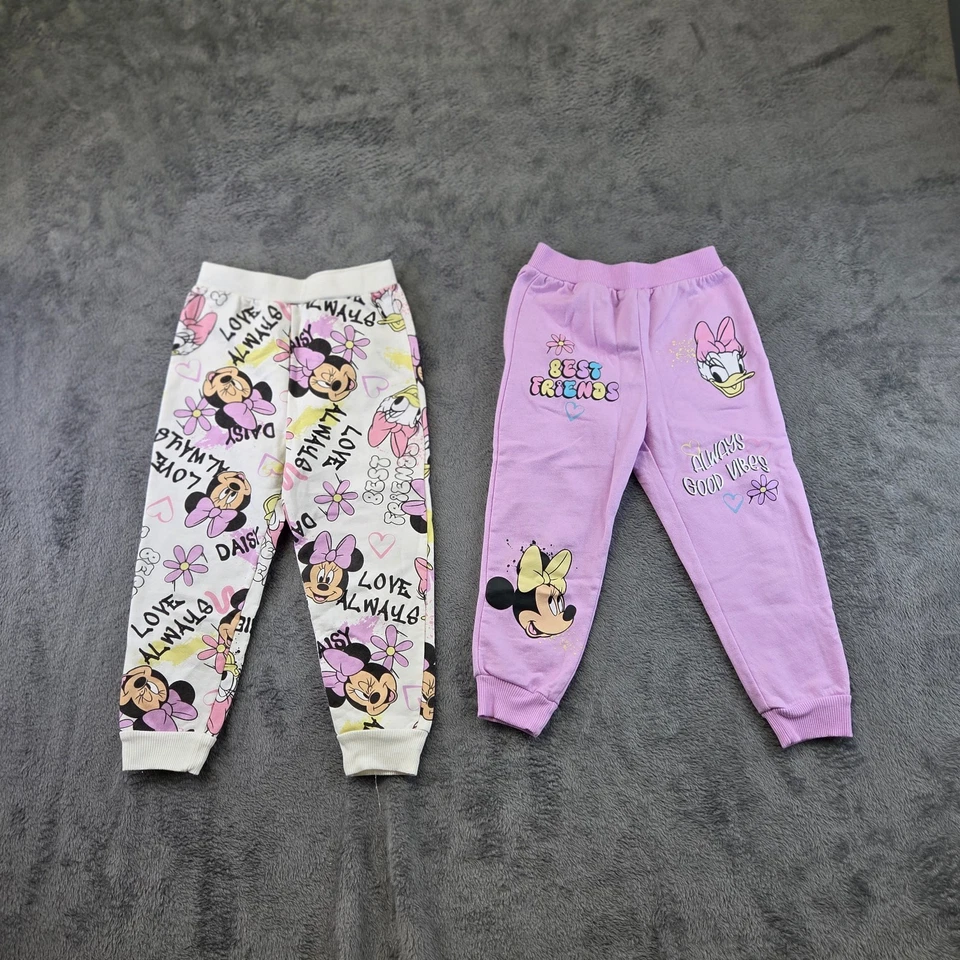 Lote de 2 Leggings Disney Niña Talla 4 Cintura Elástica Pull On Foto 1 de 4