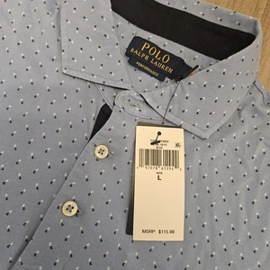 Polo Ralph Lauren Polo Para Hombre Grande Azul Rendimiento Estampado Completo - Imagen 1 de 7