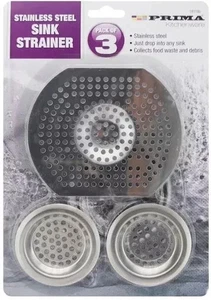Set 3x Colino per Lavello in Acciaio Inox - Prima Kitchen Drain Catcher Antiintasamento - Foto 1 di 3