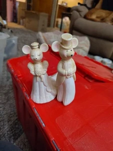 Avon Mice Bride And Groom Perfume Holders Delicate Daisies Cologne 0028 - Picture 1 of 3