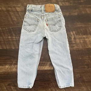 Vintage Levi’s 90s Orange Tab Light Wash 550 Denim Jeans 4T Slim Fits 3T Kids - Picture 1 of 9