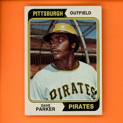 1974 Topps RC Dave Parker #252 Pittsburgh Pirates mancha en la espalda Foto 1 de 2