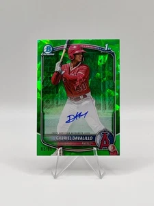 2025 Bowman Chrome Sapphire Gabriel Davalillo 1st Auto Green /99 Angels - Bild 1 von 2