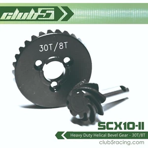 Heavy Duty Helical Bevel Gear - 30T/8T for Axial SCX10 II AX90046/ 90047 AX31405 - Picture 1 of 2