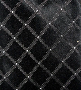 George Mens Necktie Black Gray Silver Windowpane Grid Lattice Design 59" x 3.5" - Picture 1 of 3
