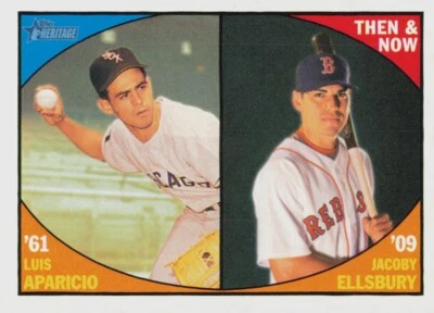 2010 Topps Heritage Then & Now #TN4 Luis Aparicio / Jacoby Ellsbury - Image 1 of 2