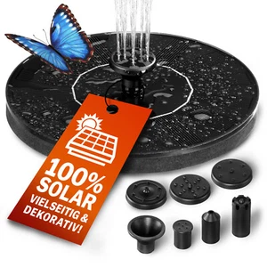 GARDEBRUK Springbrunnen Solar Teichpumpe 180L/h Garten Wasserspiel Gartenbrunnen - Bild 1 von 9