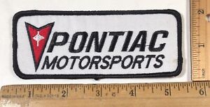Patch logo vintage Pontiac Motorsports fer à repasser 5 pouces x 2 pouces Nascar NHRA SCCA NEUF