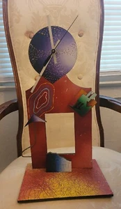 DAVID SHERER CLOCK Abstract Clock Modern Art - Picture 1 of 5