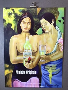 ABSINTHE Ad Poster, Homage A Gauguin by artist John Pacovsky, New 19x26” - Picture 1 of 4