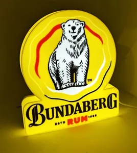 Bar Garage Desktop Mancave Decor USB LED light box VINTAGE Sign BUNDABERG RUM - Picture 1 of 1