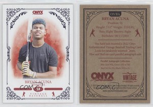 2022 Onyx Vintage Bryan Acuna #OVBA