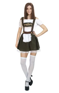 Adult Oktoberfest Beer German Bavarian Octoberfest Fancy Dress Women's Costume - Picture 1 of 1