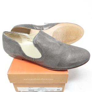 Gadea 39138 Flache Damen-Slipper Leder mit Metallic-Optik Silber Elastik EU 40 - Bild 1 von 19