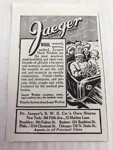 Jaeger Sanitary Woolens Vtg 1913 Print Ad Wool Underwear & Clothing Small 3X4" - Picture 1 of 3
