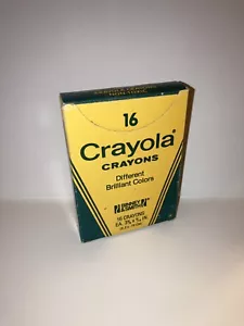Scatola matite vintage Binney & Smith 16 Crayola anni 60 70 Made in USA - Foto 1 di 8