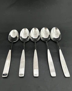 The Cellar CLF19 Oval Soup Spoons 7 1/4" Stainless Flatware Japan Set of 5 - Picture 1 of 7