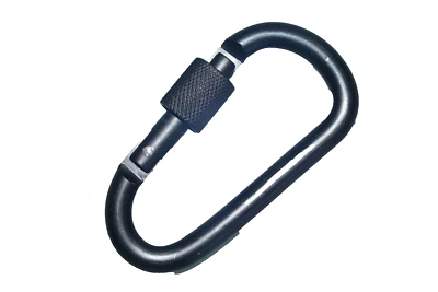 2 Stück Outdoor Alu Karabinerhaken black Karabiner Schnapphaken Schraubverschluß - Bild 1 von 3