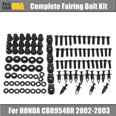 Stainless Complete Fairing Bolt Kit Body Screws For Honda CBR 954 RR 2002-2003 Foto 1 de 4