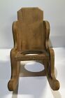 Wooden Doll's Rocking Potty Toilet Chair 12? Tall - Vintage